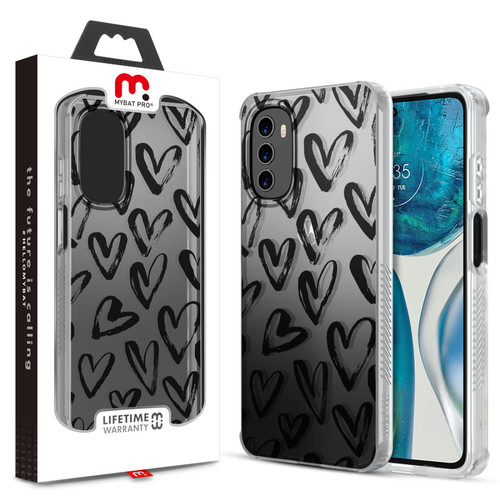 MyBat Pro Mood Series Case for Motorola Moto G 5G (2022) - Black Hearts